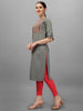 Luxurious Grey Silk Kurta with Intricate Embroidery