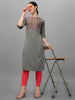 Luxurious Grey Silk Kurta with Intricate Embroidery