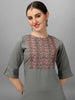 Luxurious Grey Silk Kurta with Intricate Embroidery