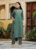 "LYKCON Green Floral Printed Kurta Set – A Perfect Blend of Comfort & Elegance