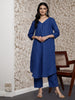 Basic V-Neck Kurta Set with Pants