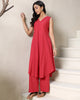 Basic V-Neck Kurta Set with Pants