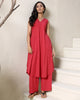 Basic V-Neck Kurta Set with Pants