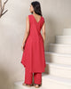 Basic V-Neck Kurta Set with Pants