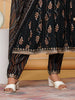 Embroidered & Leaf Printed Flared Kurta with pant & dupatta