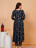 Embroidered & Leaf Printed Flared Kurta with pant & dupatta luxury premium