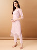 Pakistani Embroidered Kurta with pant & Organza Embroidered Dupatta