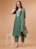 Hand Beads Embroidered Kurta with pant & Dupatta