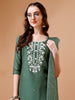 Hand Beads Embroidered Kurta with pant & Dupatta