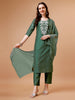 Hand Beads Embroidered Kurta with pant & Dupatta