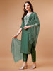 Hand Beads Embroidered Kurta with pant & Dupatta