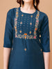 Hand Embroidered Kurta With Pant & Dupatta