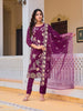 Embroidered Kurta with pant & Embroidered Organza Dupatta