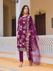 Embroidered Kurta with pant & Embroidered Organza Dupatta