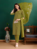 LYKCON Women's Traditional Green Printed Kurta Set with Pant & Dupatta for Daily Wear