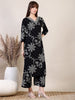 LYKCON Premium Rayon Palazzo Co-Ord Set in Black