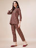 Modern Elegance: Maroon Printed Co-Ord Set by LYKCON