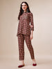 Modern Elegance: Maroon Printed Co-Ord Set by LYKCON