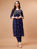 Alia Cut Embroidered & printed Kurta with pant & dupatta