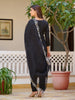 Embroidered Kurta with pant & Embroidered Cut work Organza Dupatta