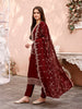 Sequinned  Embroidered kurta with pant & Embroidered Dupatta Premium