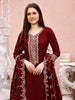 Sequinned  Embroidered kurta with pant & Embroidered Dupatta Premium