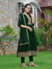 Anarkali Embroidered kurta with pant & Dupatta