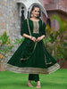 Anarkali Embroidered kurta with pant & Dupatta