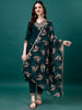 Embroidered Kurta with pant & Embroidered & Printed Dupatta