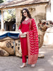 Hand Embroidered Kurta with pant & banarasi Dupatta Luxury