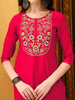 Embroidered Kurta with pant & chanderi Dupatta