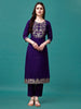 Embroidered Kurta with pant & sequined Dupatta