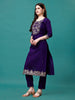 Embroidered Kurta with pant & sequined Dupatta