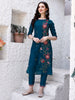 Hand Embroidered Kurta with Pant & Embroidered Organza Dupatta Luxury