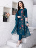 Hand Embroidered Kurta with Pant & Embroidered Organza Dupatta Luxury