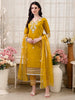 Pakistani Embroidered Kurta with Pant & Embroidered Dupatta Premium Luxury