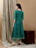 Embroidered & Bandhani Printed Flared Kurta with Pant & Printed Dupatta