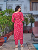 Timeless Elegance: LYKCON Women’s Pink Floral Printed Kurta Set with Pant & Dupatta