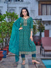 Nyra Cut Embroidered & Floral Printed kurta with pant &  Embroidered Dupatta