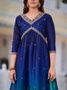 Alia Cut Embroidered Silk Blend Kurta with pant & Dupatta