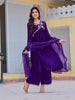 Alia Cut Embroidered Kurta with pant & Dupatta