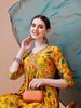 Alia Cut Embroidered & Floral Printed Kurta with pant & dupatta