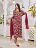 Alia Cut floral Embroidered Kurta with pant & dupatta