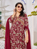 Alia Cut floral Embroidered Kurta with pant & dupatta