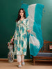 Alia Cut Floral Printed & Embroidered Kurta with pant & dupatta Set Premium Luxury