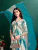 Alia Cut Floral Printed & Embroidered Kurta with pant & dupatta Set Premium Luxury