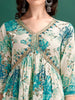 Alia Cut Floral Printed & Embroidered Kurta with pant & dupatta Set Premium Luxury