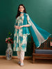 Alia Cut Floral Printed & Embroidered Kurta with pant & dupatta Set Premium Luxury