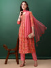 Alia Cut Floral Printed & Embroidered Kurta with pant & dupatta Set