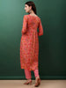 Alia Cut Floral Printed & Embroidered Kurta with pant & dupatta Set